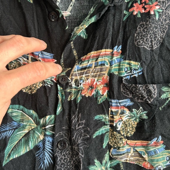 Vintage Aloha Joe Tropical Black Hawaiian Shirt Unisex - Picture 5 of 15